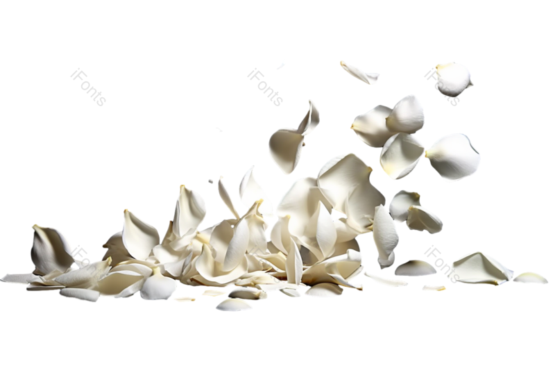 花瓣素材图片,白色花瓣元素,植物PNG,免抠素材